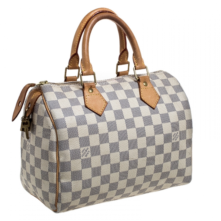 Pre Owned Louis Vuitton Damier Azur Canvas Speedy 25 Bag
