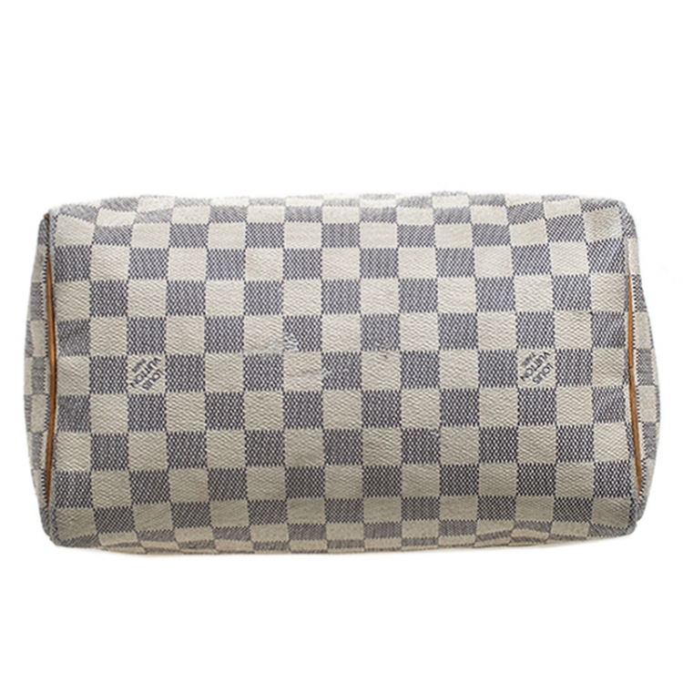 Pre Owned Louis Vuitton Damier Azur Canvas Speedy 25 Bag