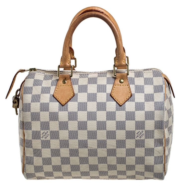 Pre Owned Louis Vuitton Damier Azur Canvas Speedy 25 Bag