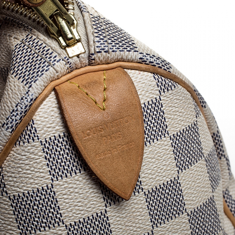Pre Owned Louis Vuitton Damier Azur Canvas Speedy 25 Bag