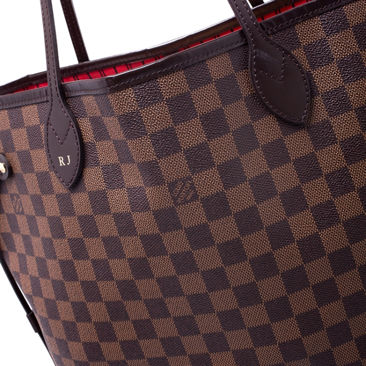Pre Owned Louis Vuitton Damier Ebene Canvas Neverfull MM Bag