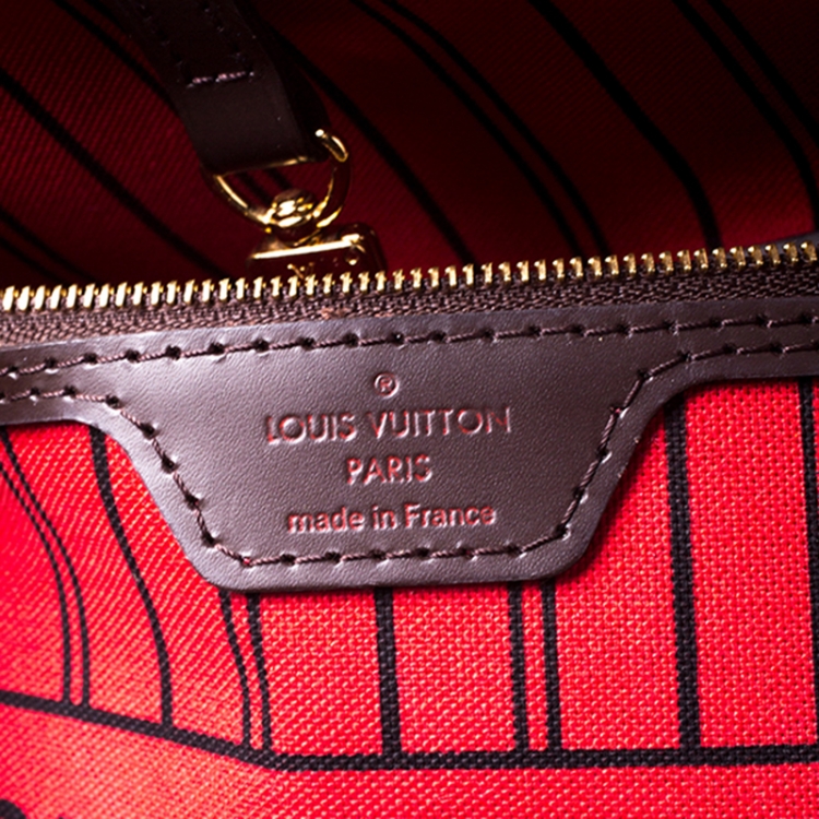 Pre Owned Louis Vuitton Damier Ebene Canvas Neverfull MM Bag