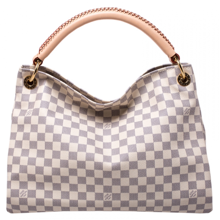 Louis Vuitton Damier Azur Artsy MM - White Hobos, Handbags - LOU791523