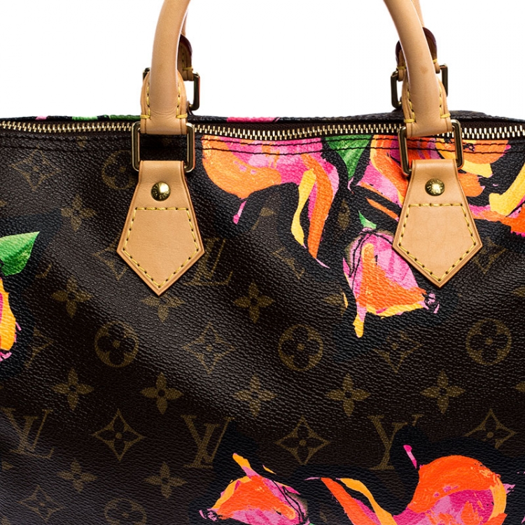 مملوكة مسبقًا Louis Vuitton Multicolor Monogram Canvas Limited Edition Stephen Sprouse Roses Speedy 30 Bag