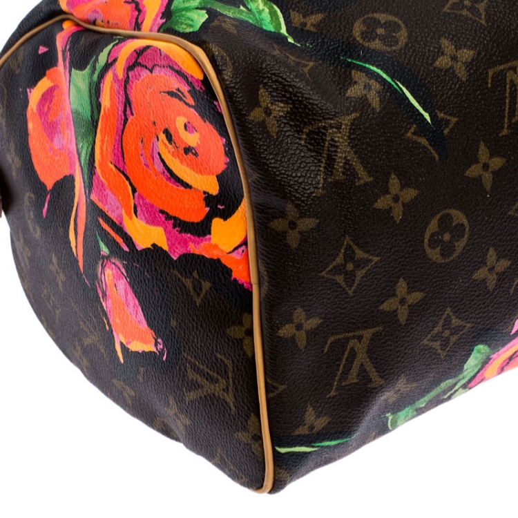 مملوكة مسبقًا Louis Vuitton Multicolor Monogram Canvas Limited Edition Stephen Sprouse Roses Speedy 30 Bag