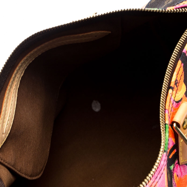 مملوكة مسبقًا Louis Vuitton Multicolor Monogram Canvas Limited Edition Stephen Sprouse Roses Speedy 30 Bag