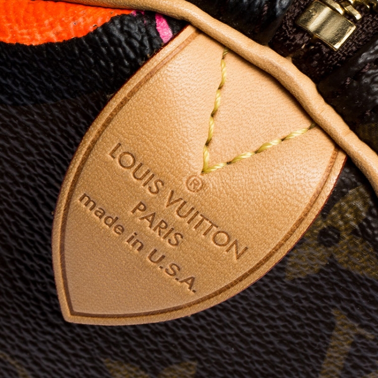 مملوكة مسبقًا Louis Vuitton Multicolor Monogram Canvas Limited Edition Stephen Sprouse Roses Speedy 30 Bag