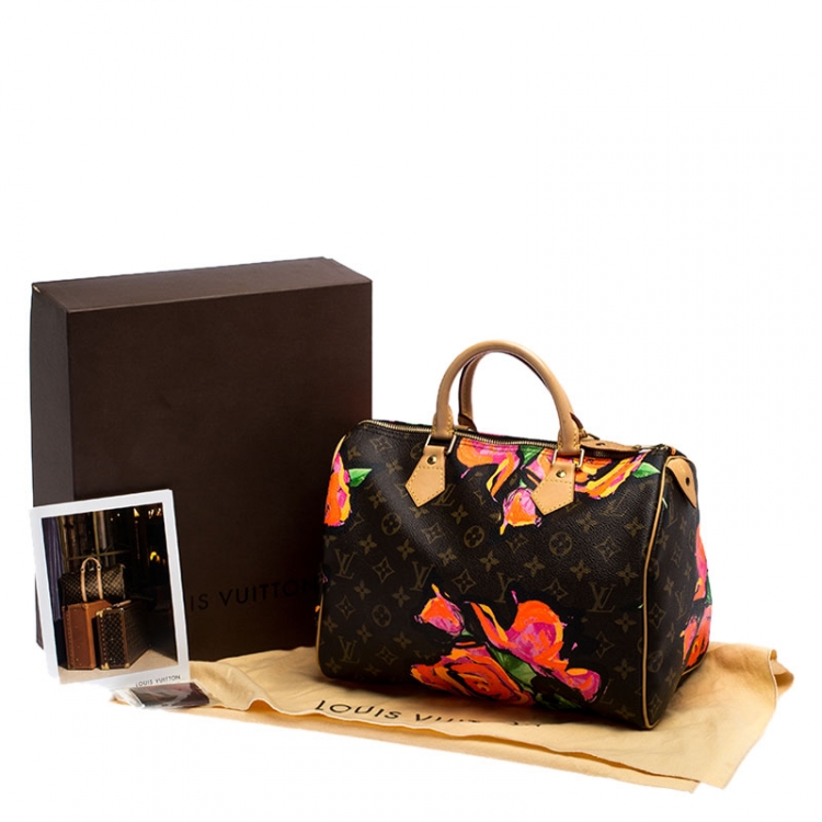 مملوكة مسبقًا Louis Vuitton Multicolor Monogram Canvas Limited Edition Stephen Sprouse Roses Speedy 30 Bag