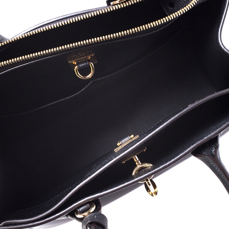 Pre Owned Louis Vuitton Black Leather City Steamer MM Bag