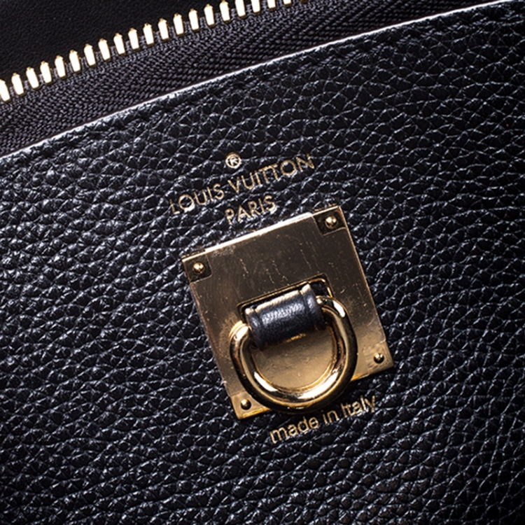 Pre Owned Louis Vuitton Black Leather City Steamer MM Bag