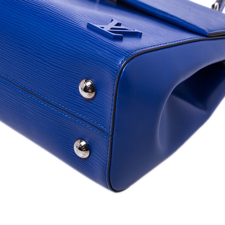 Pre Owned Louis Vuitton Electric Blue Epi Leather Cluny MM
