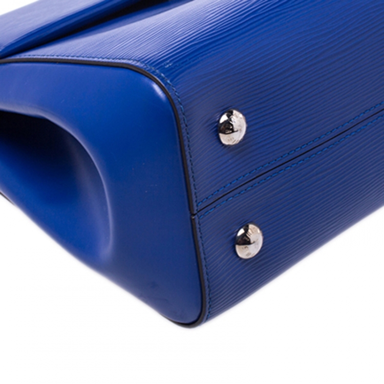 Pre Owned Louis Vuitton Electric Blue Epi Leather Cluny MM
