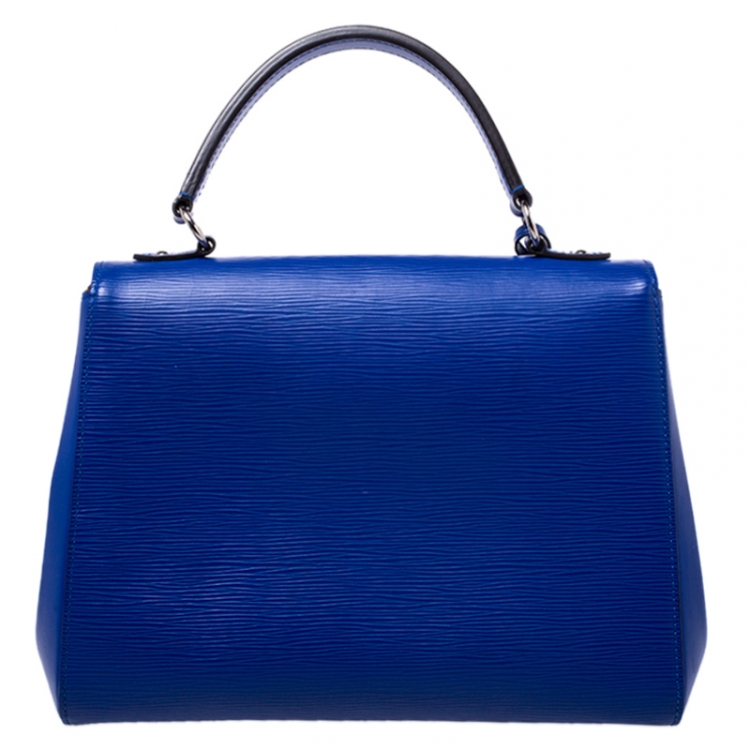 Pre Owned Louis Vuitton Electric Blue Epi Leather Cluny MM