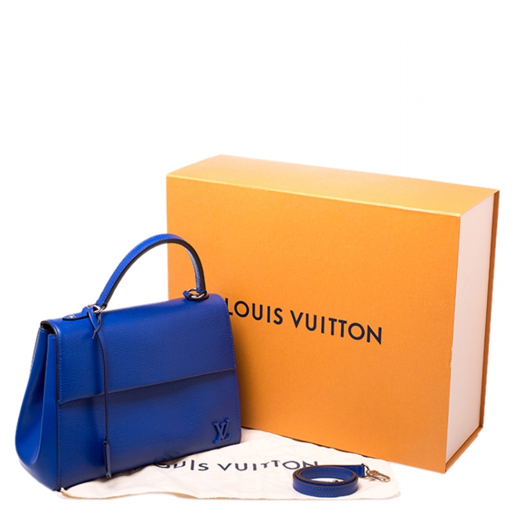 Pre Owned Louis Vuitton Electric Blue Epi Leather Cluny MM
