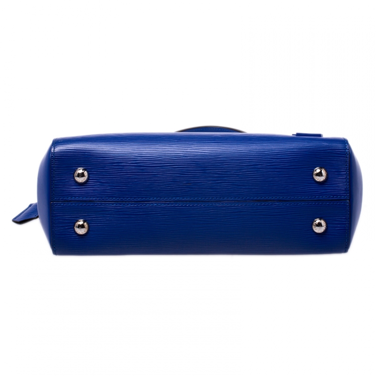Pre Owned Louis Vuitton Electric Blue Epi Leather Cluny MM