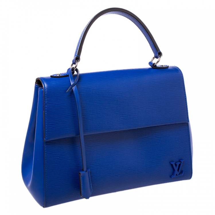 Pre Owned Louis Vuitton Electric Blue Epi Leather Cluny MM