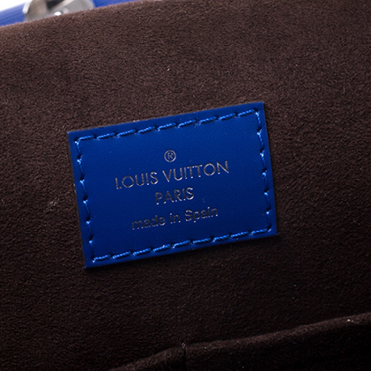 Pre Owned Louis Vuitton Electric Blue Epi Leather Cluny MM