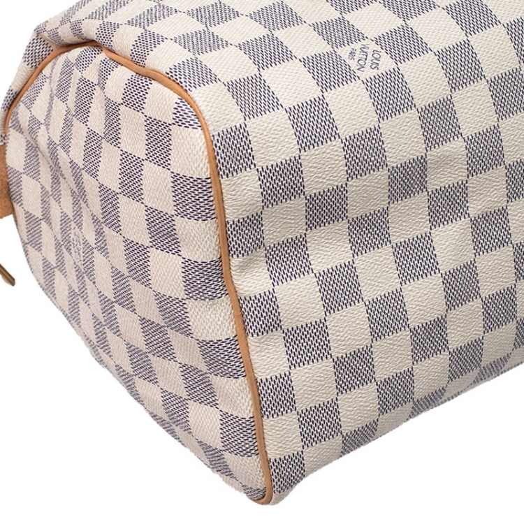 Pre Owned Louis Vuitton Damier Azur Canvas Speedy 30 Bag