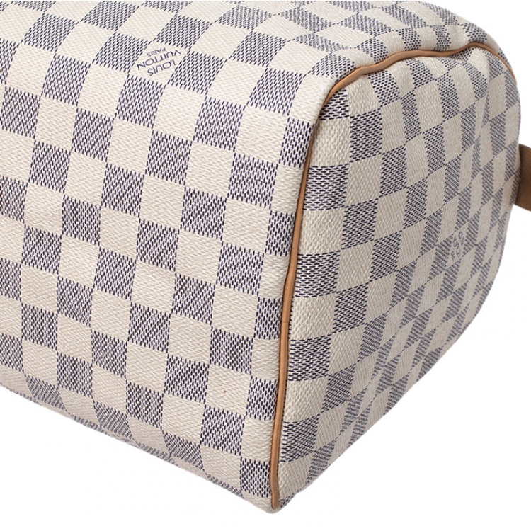 Pre Owned Louis Vuitton Damier Azur Canvas Speedy 30 Bag