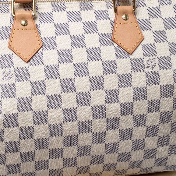 Pre Owned Louis Vuitton Damier Azur Canvas Speedy 30 Bag