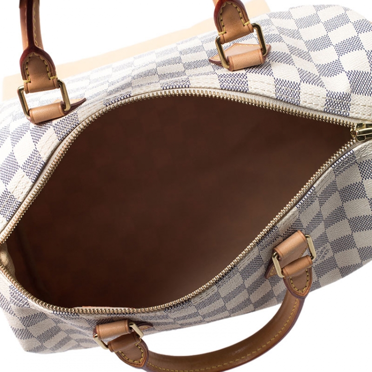 Pre Owned Louis Vuitton Damier Azur Canvas Speedy 30 Bag