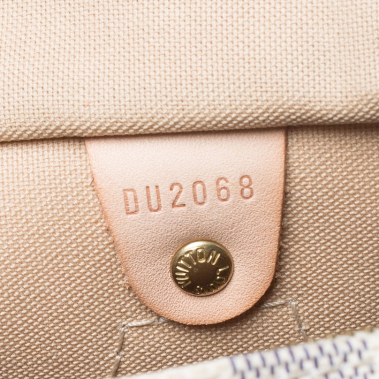 Pre Owned Louis Vuitton Damier Azur Canvas Speedy 30 Bag
