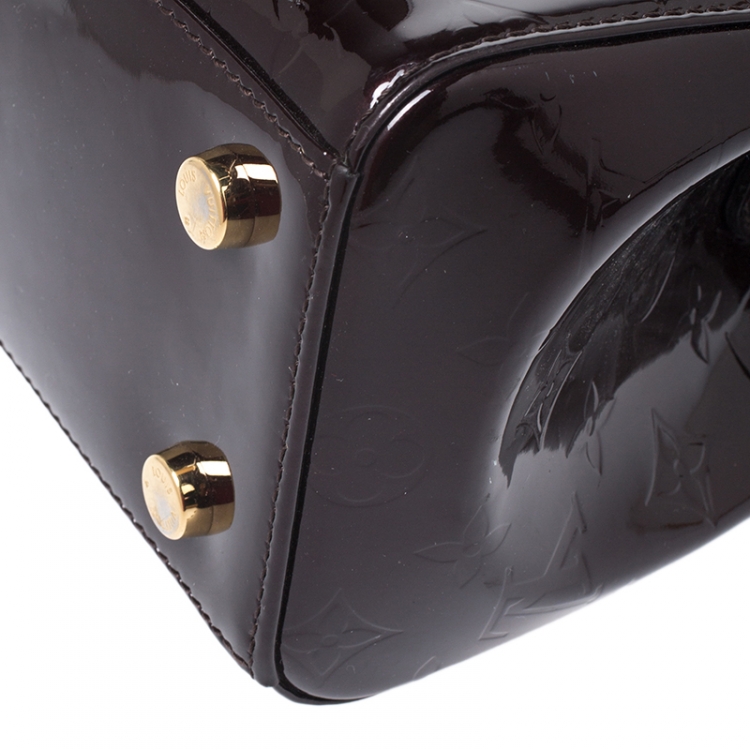 Pre Owned Louis Vuitton Amarante Monogram Vernis Brea MM Bag