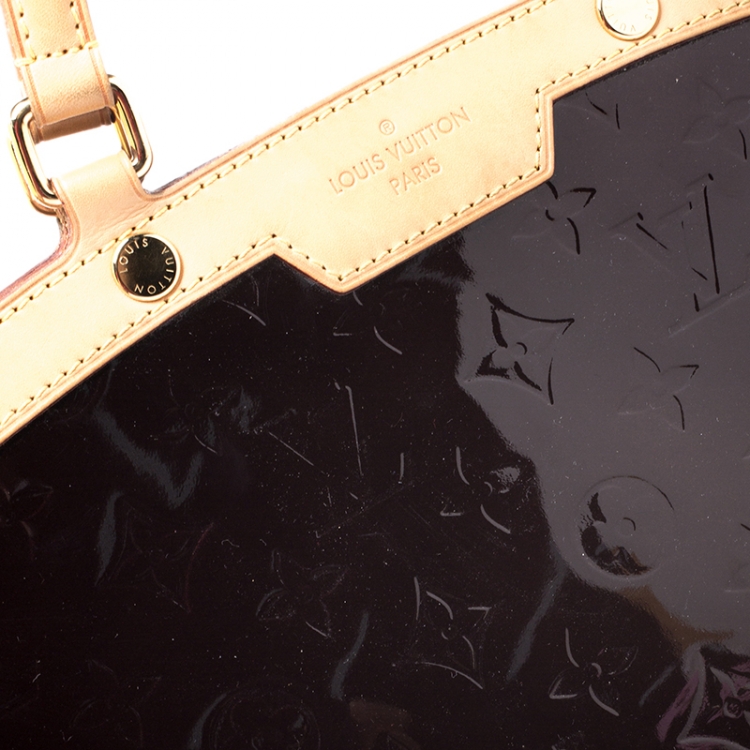 Pre Owned Louis Vuitton Amarante Monogram Vernis Brea MM Bag