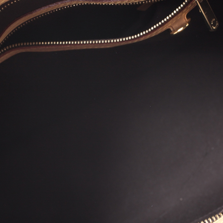 Pre Owned Louis Vuitton Amarante Monogram Vernis Brea MM Bag