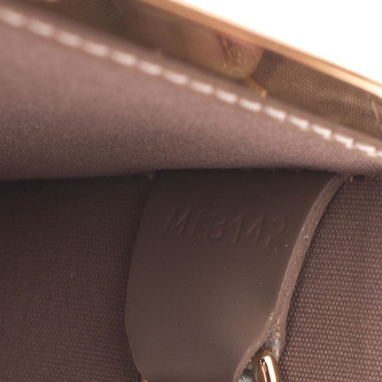 Pre Owned Louis Vuitton Beige Poudre Monogram Vernis Deesse GM Bag