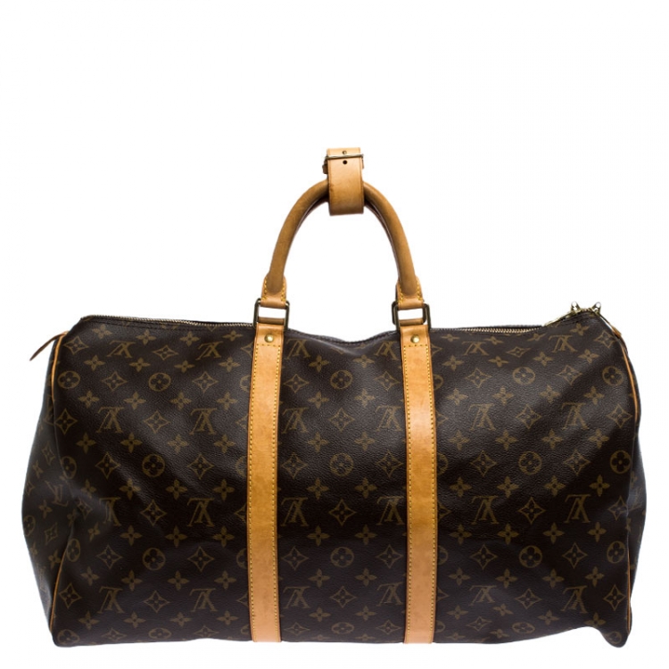 Pre Owned Louis Vuitton Monogram Canvas Keepall 50 Bag