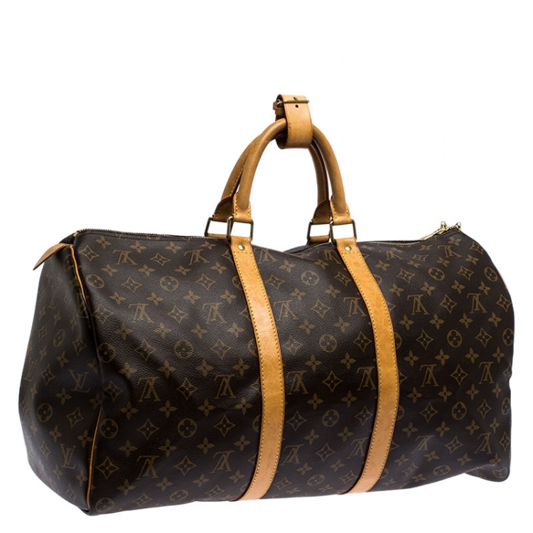 Pre Owned Louis Vuitton Monogram Canvas Keepall 50 Bag