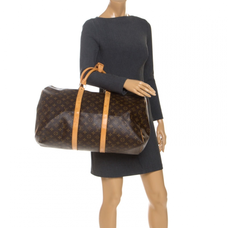 Pre Owned Louis Vuitton Monogram Canvas Keepall 50 Bag