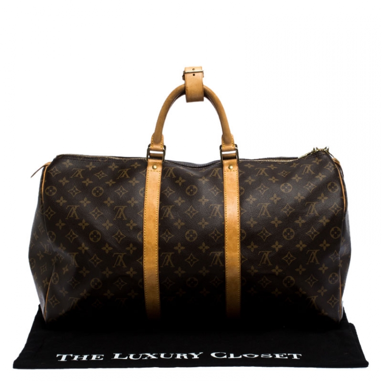 Pre Owned Louis Vuitton Monogram Canvas Keepall 50 Bag