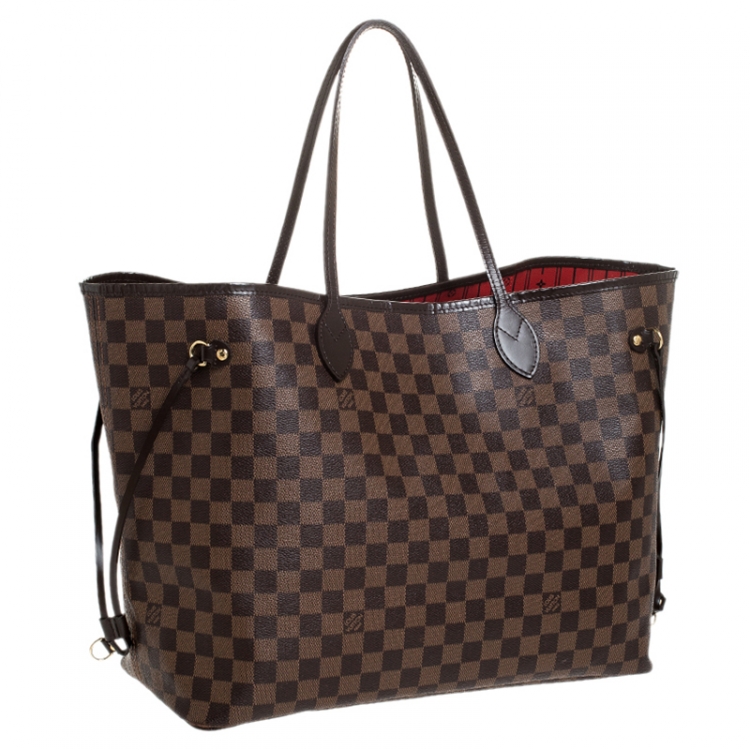 Pre Owned Louis Vuitton Damier Ebene Canvas Neverfull GM Bag