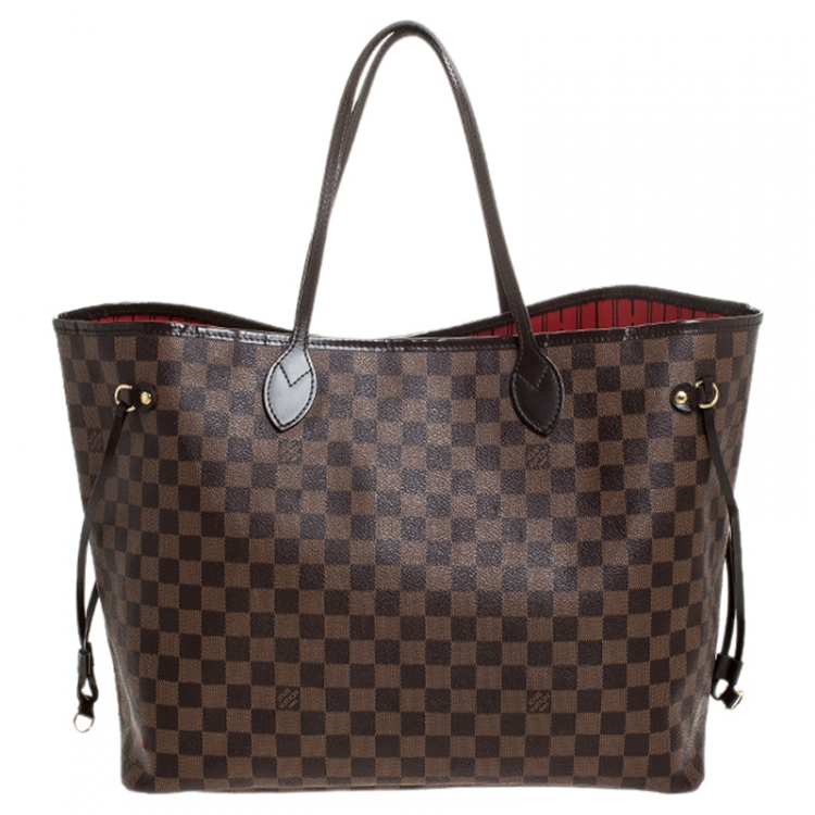 Pre Owned Louis Vuitton Damier Ebene Canvas Neverfull GM Bag