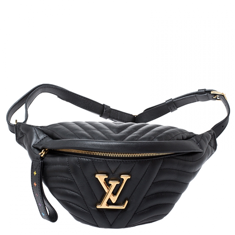 Louis Vuitton Black Leather New Wave Bumbag