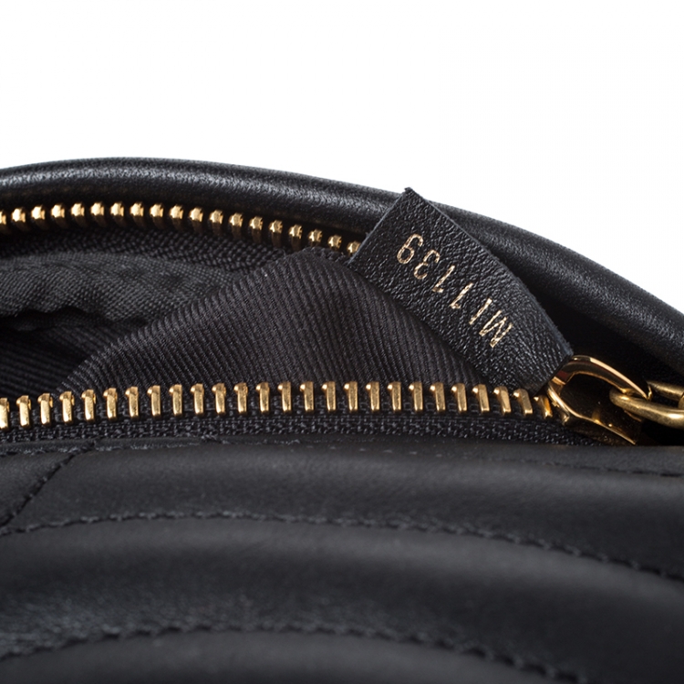 Pre Owned Louis Vuitton Black Leather New Wave Bumbag