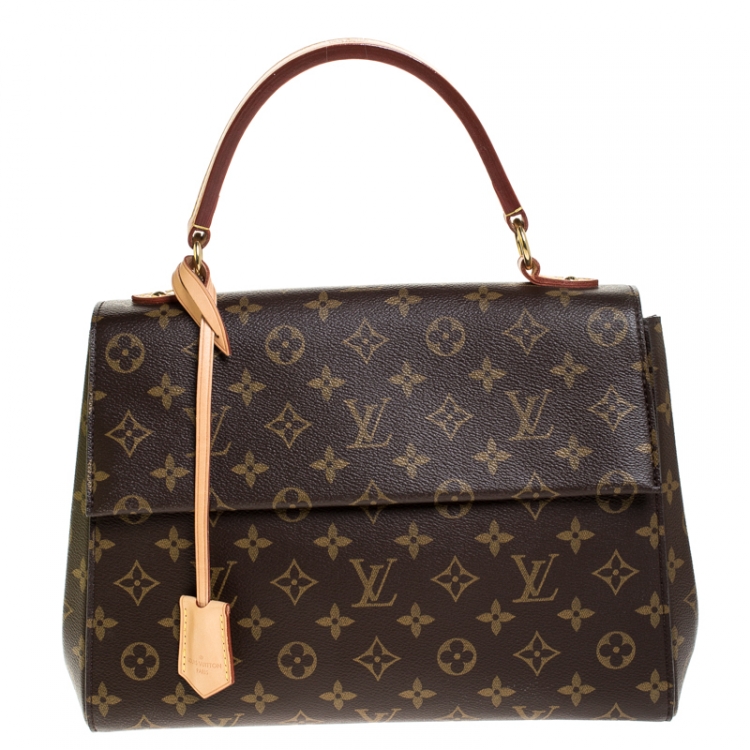 LOUIS VUITTON. Cluny MM bag in monogram canvas. Magnetic…