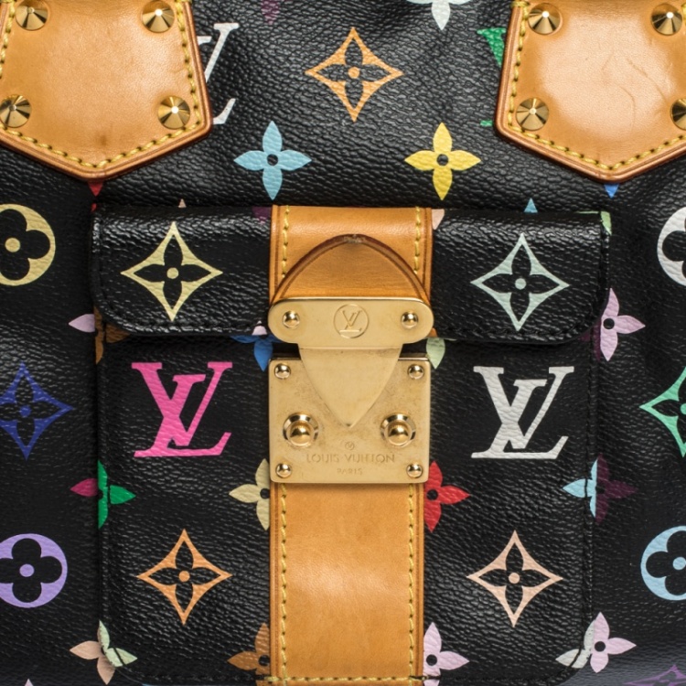 Pre Owned Louis Vuitton Black Multicolore Monogram Canvas Speedy 30 Bag