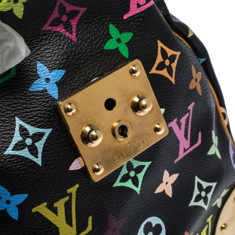 Pre Owned Louis Vuitton Black Multicolore Monogram Canvas Speedy 30 Bag