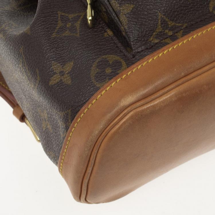 Pre Owned Louis Vuitton Monogram Montsouris PM Backpack 