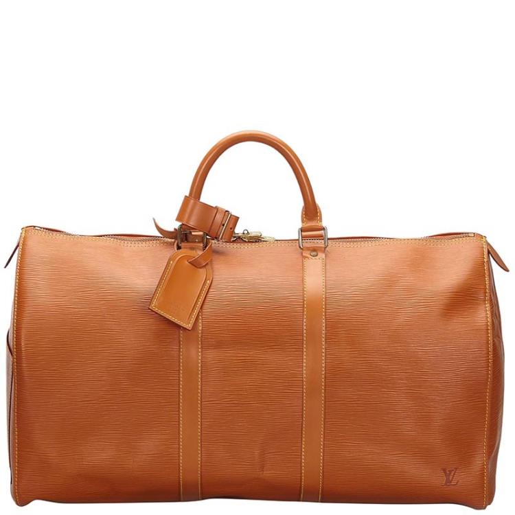 Louis Vuitton Brown Epi Leather Keepall 50 Bag Louis Vuitton | The Luxury  Closet