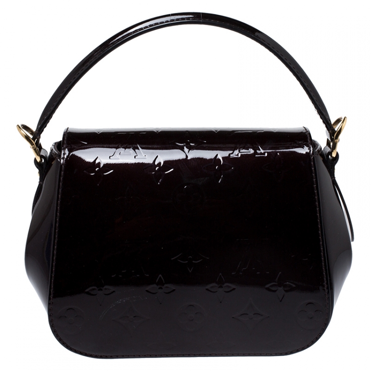 Pre Owned Louis Vuitton Amarante Monogram Vernis Pasadena Bag