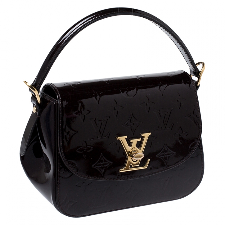 Pre Owned Louis Vuitton Amarante Monogram Vernis Pasadena Bag