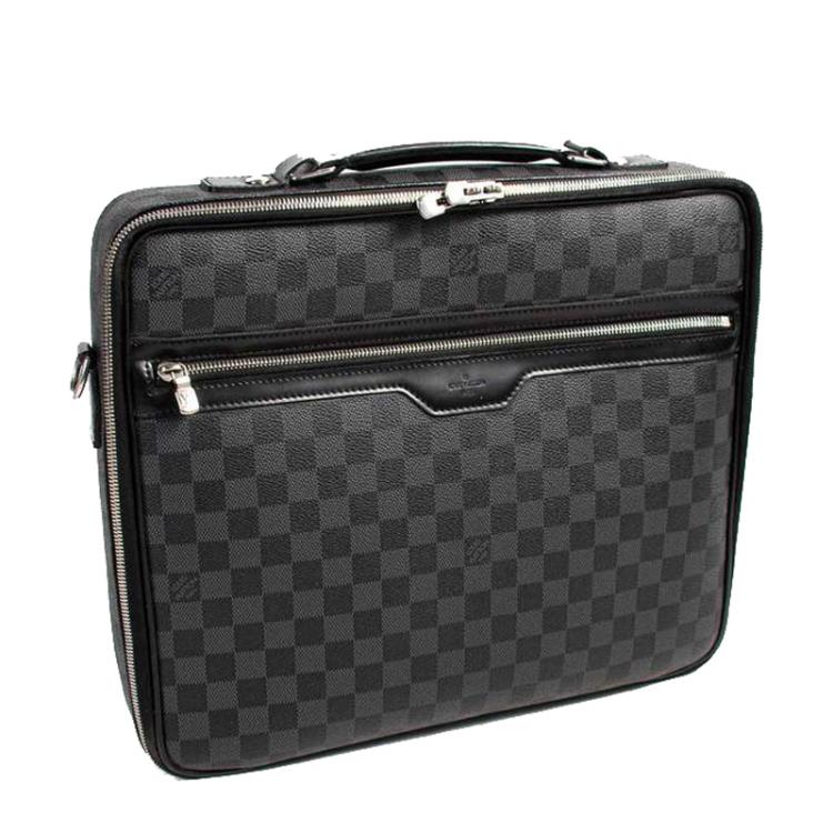 Pre Owned Louis Vuitton Damier Graphite Canvas Steeve Briefcase Bag