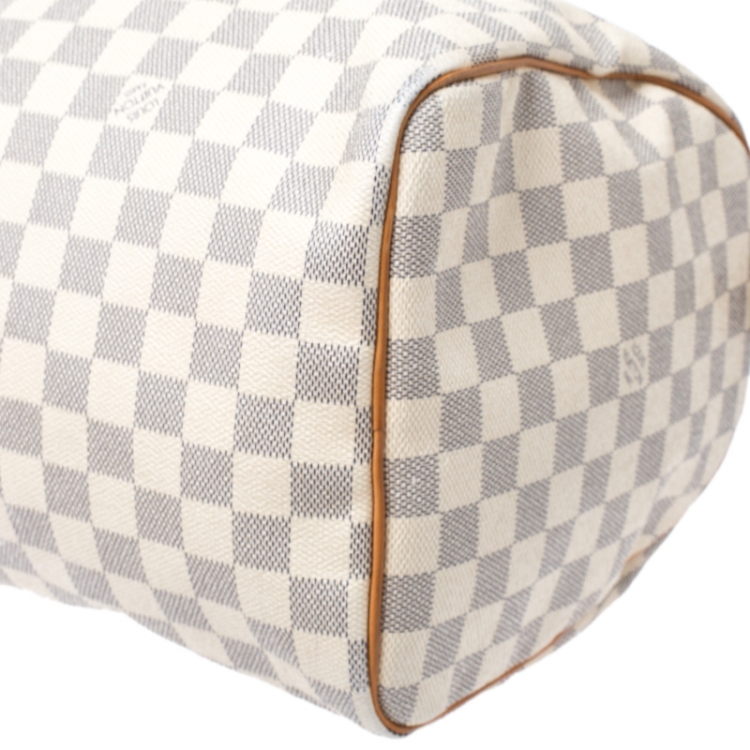 Pre Owned Louis Vuitton Damier Azur Canvas Speedy 35 Bag