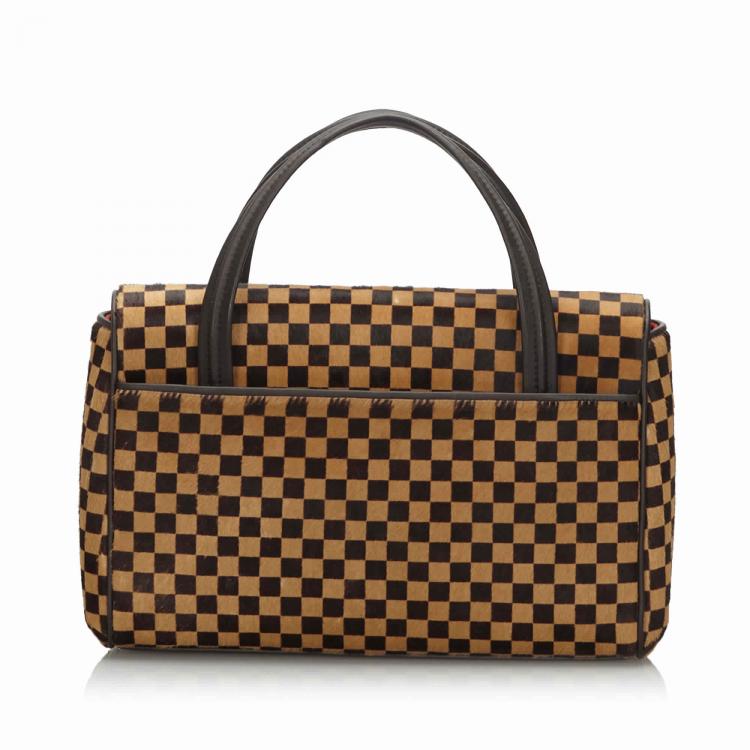 مملوكة مسبقًا Louis Vuitton Damier Sauvage Canvas Calfhair Lionne Spawn Bag