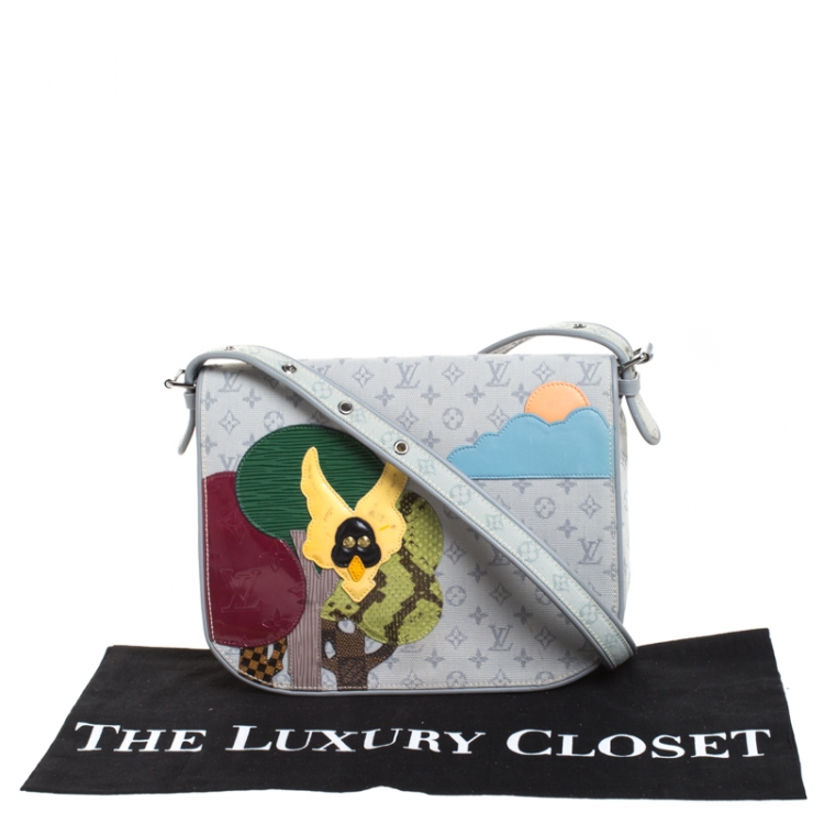 Pre Owned Louis Vuitton Grey Monogram Limited Edition Patchwork Conte de Fees Musette Bag