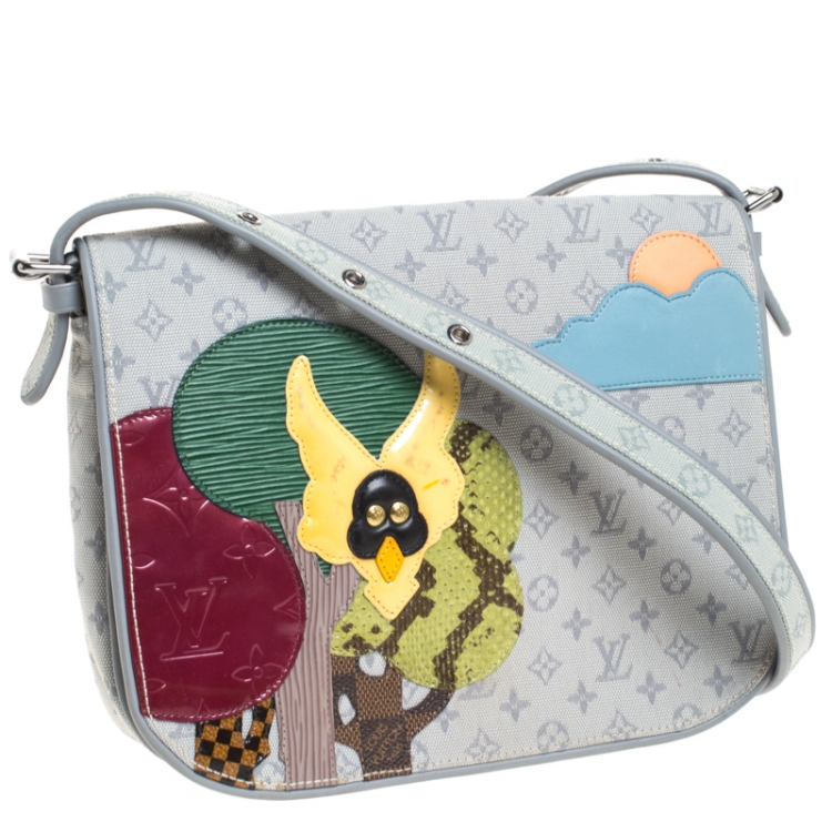 Pre Owned Louis Vuitton Grey Monogram Limited Edition Patchwork Conte de Fees Musette Bag
